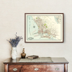 Vintage Map of Berkeley, California 1899