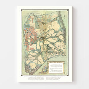 Vintage Map of San Joaquin, California 1910