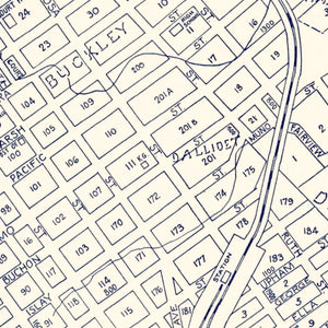 Vintage Map of San Luis Obispo, California 1920