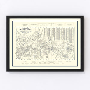 Vintage Map of Palo Alto, California 1920