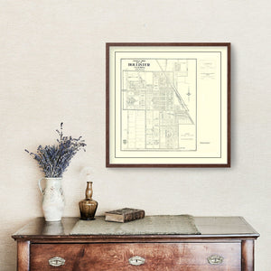 Vintage Map of Hollister, California 1920