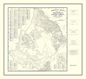 Vintage Map of Monterey, California 1920
