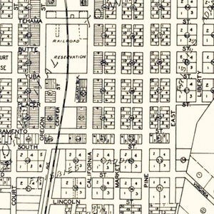 Vintage Map of Redding, California 1920