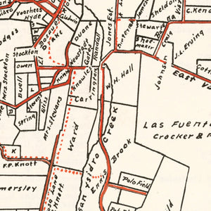 Vintage Map of Montecito, California 1924