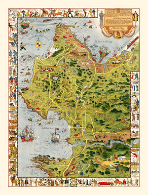 Vintage Monterey Peninsula Map 1926