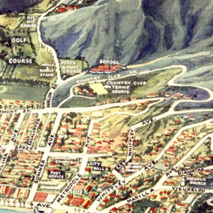 Vintage Avalon & Santa Catalina Island Map 1948