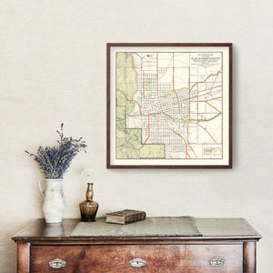 Vintage Map of Boulder, Colorado 1910