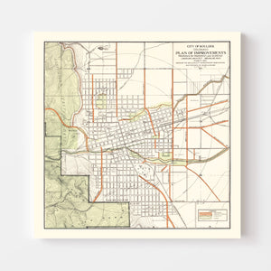 Vintage Map of Boulder, Colorado 1910