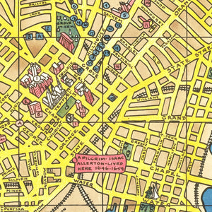 Vintage Map of New Haven, Connecticut 1928