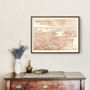 Vintage Map of Winter Park, Florida 1885