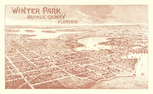 Vintage Map of Winter Park, Florida 1885