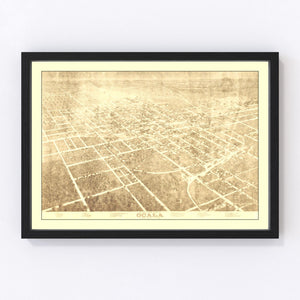 Vintage Map of Ocala, Florida 1892