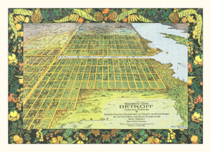 Vintage Map of Detroit, Florida 1911