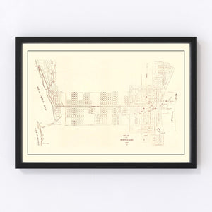 Vintage Map of St. Petersburg, Florida 1918