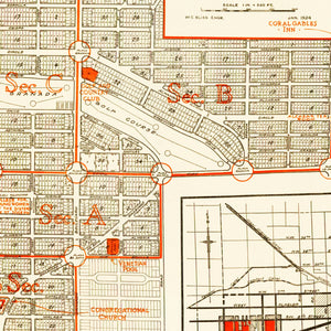 Vintage Map of Coral Gables, Florida 1924