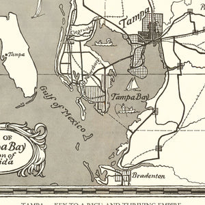 Vintage Map of Tampa, Florida 1928