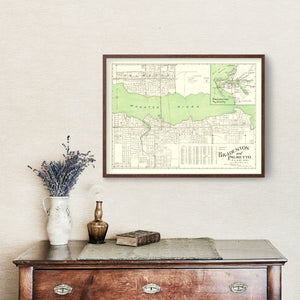 Vintage Map of Bradenton, Florida 1940
