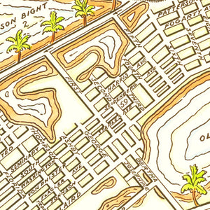 Vintage Map of Key West, Florida 1940