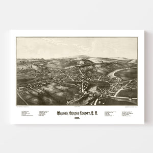 Vintage Map of Walden, New York 1887