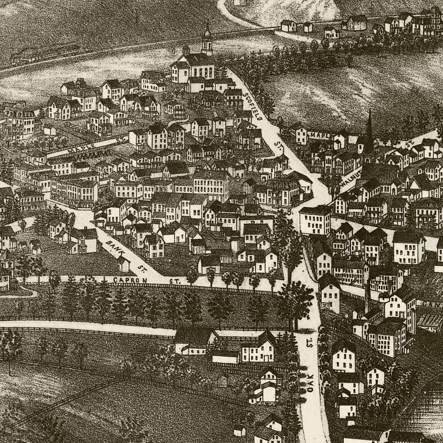 Vintage Map of Walden, New York 1887