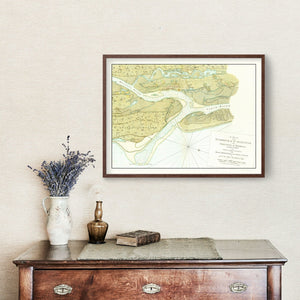 Vintage Map of St. Augustin Harbor, 1780