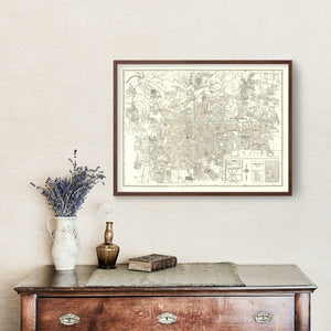 Vintage Map of Atlanta, Georgia 1947