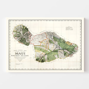 Vintage Map of Maui, 1903
