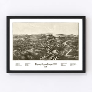 Vintage Map of Walden, New York 1887