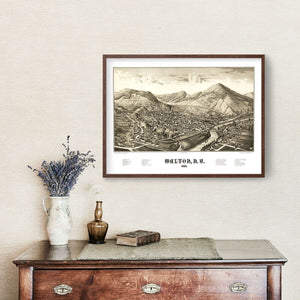 Vintage Map of Walton, New York 1887