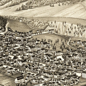 Vintage Map of Walton, New York 1887