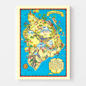 Vintage Map of Hawaii, 1931
