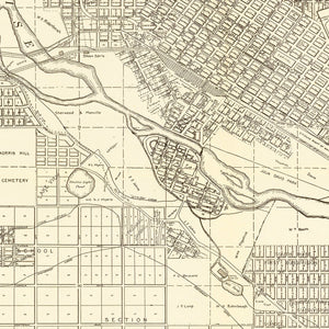Vintage Map of Boise, Idaho 1912