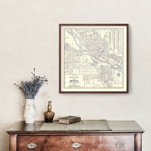 Vintage Map of Boise, Idaho 1920
