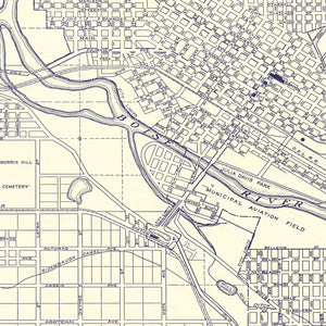 Vintage Map of Boise, Idaho 1920