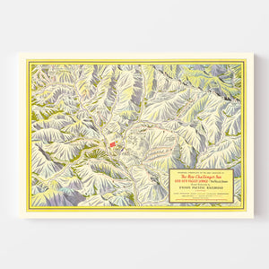 Vintage Map of Sun Valley Ski Trail, 1937