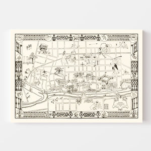 Vintage Map of Natchitoches, Louisiana 1941