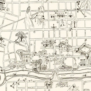 Vintage Map of Natchitoches, Louisiana 1941