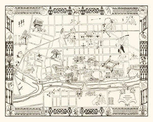 Vintage Map of Natchitoches, Louisiana 1941