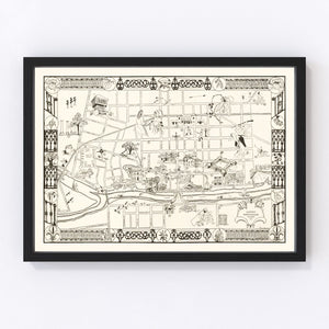 Vintage Map of Natchitoches, Louisiana 1941