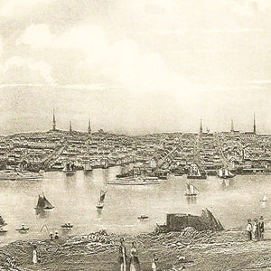 Vintage Map of Bangor, Maine 1850