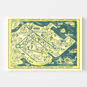 Vintage Map of Annapolis, Maryland 1932