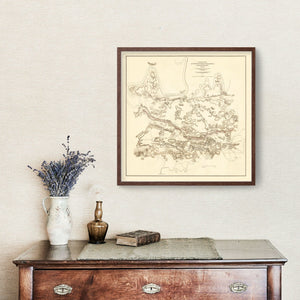 Vintage Map of Hagerstown & Funkstown, 1879