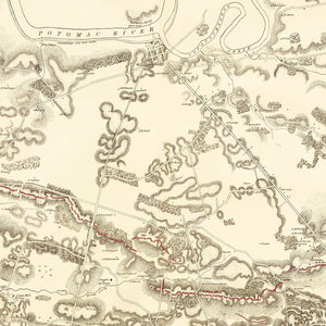 Vintage Map of Hagerstown & Funkstown, 1879