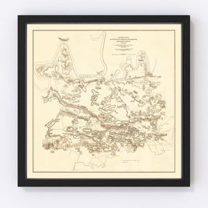 Vintage Map of Hagerstown & Funkstown, 1879