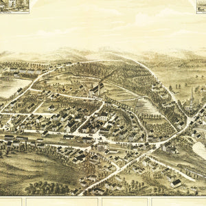 Vintage Map of Shirley, Massachusetts 1892