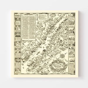 Vintage Map of Nantucket, Massachusetts 1937