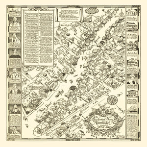 Vintage Map of Nantucket, Massachusetts 1937