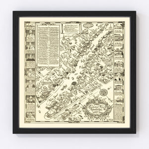 Vintage Map of Nantucket, Massachusetts 1937