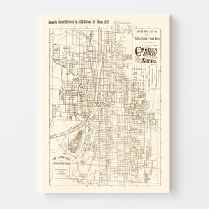 Vintage Map of Grand Rapids, Michigan 1893
