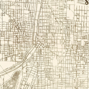 Vintage Map of Grand Rapids, Michigan 1893